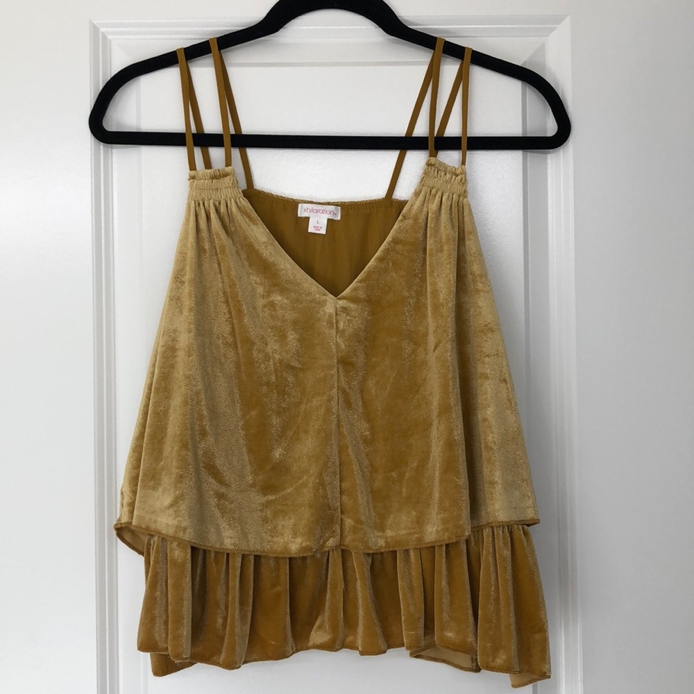 Cropped Velvet Tank